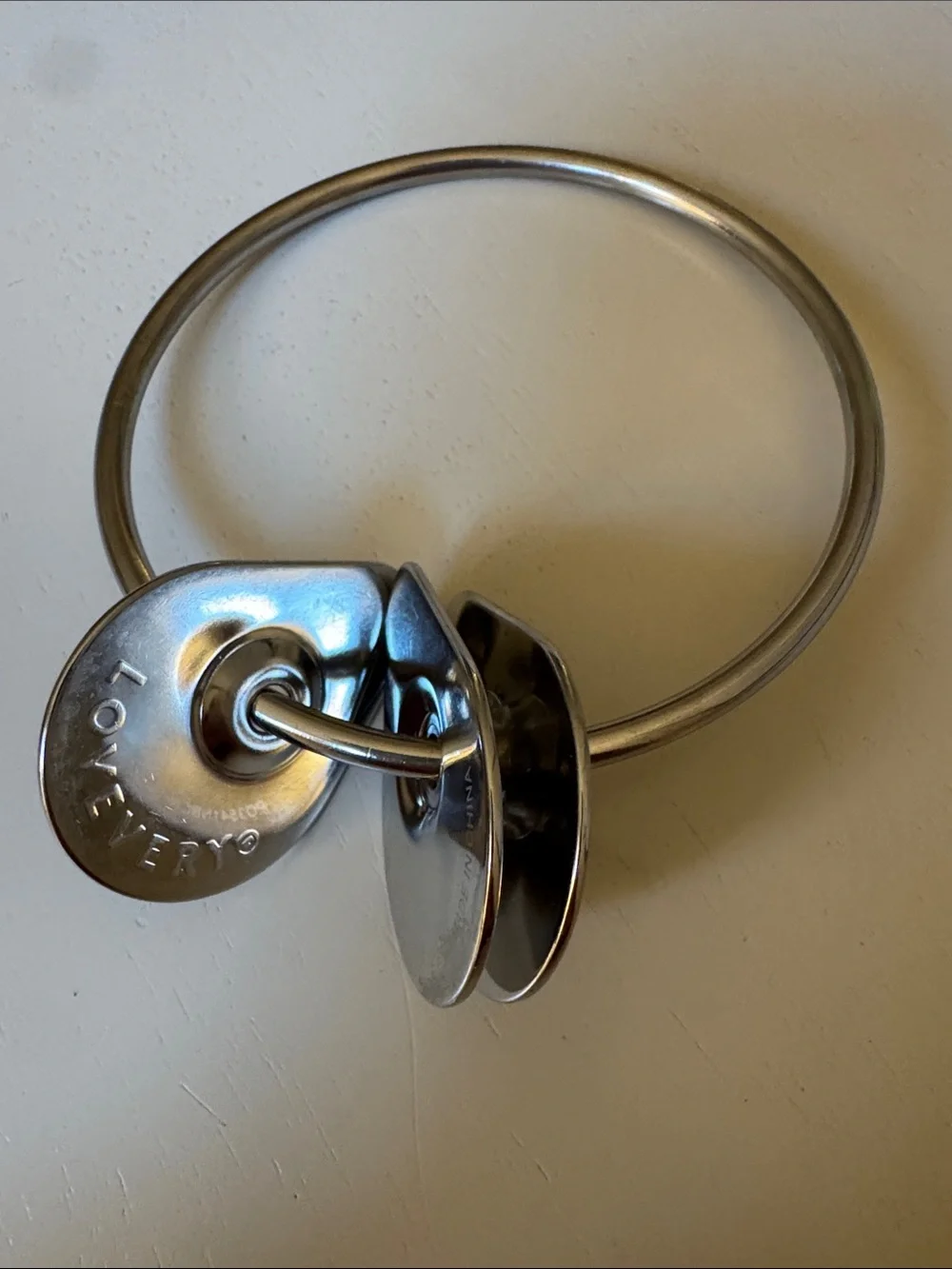 Lovevery Stainless Steel Baby Toy Keyring with Disc Charms